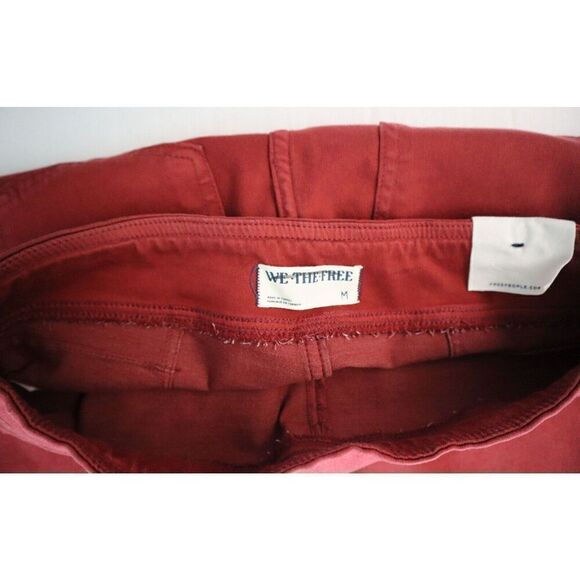 We The Free OB1721763 Women's Sz M Red In My Feelings Mid Rise Crop Boot Jeans - Picture 3 of 8